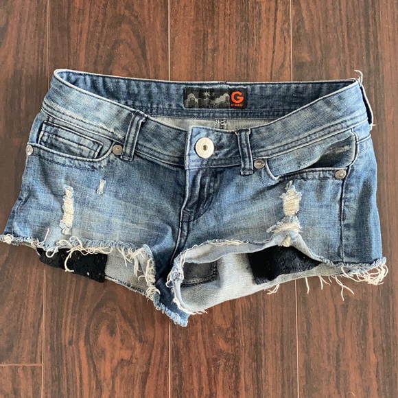 G by Guess Pants - G by Guess Denim Destroyed Shorts